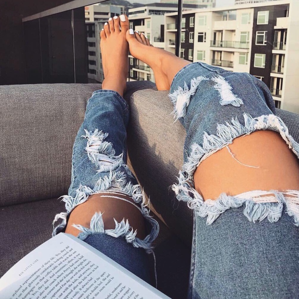 Dario High Rise Mom Jeans OOTDFASH - Picture 4 of 6